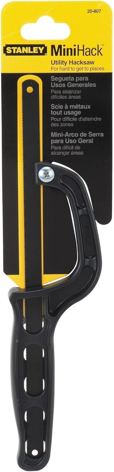 Stanley Hand Tools Mini-Hack Saw,Black,10 inch, STHT20807-8 - Image 1